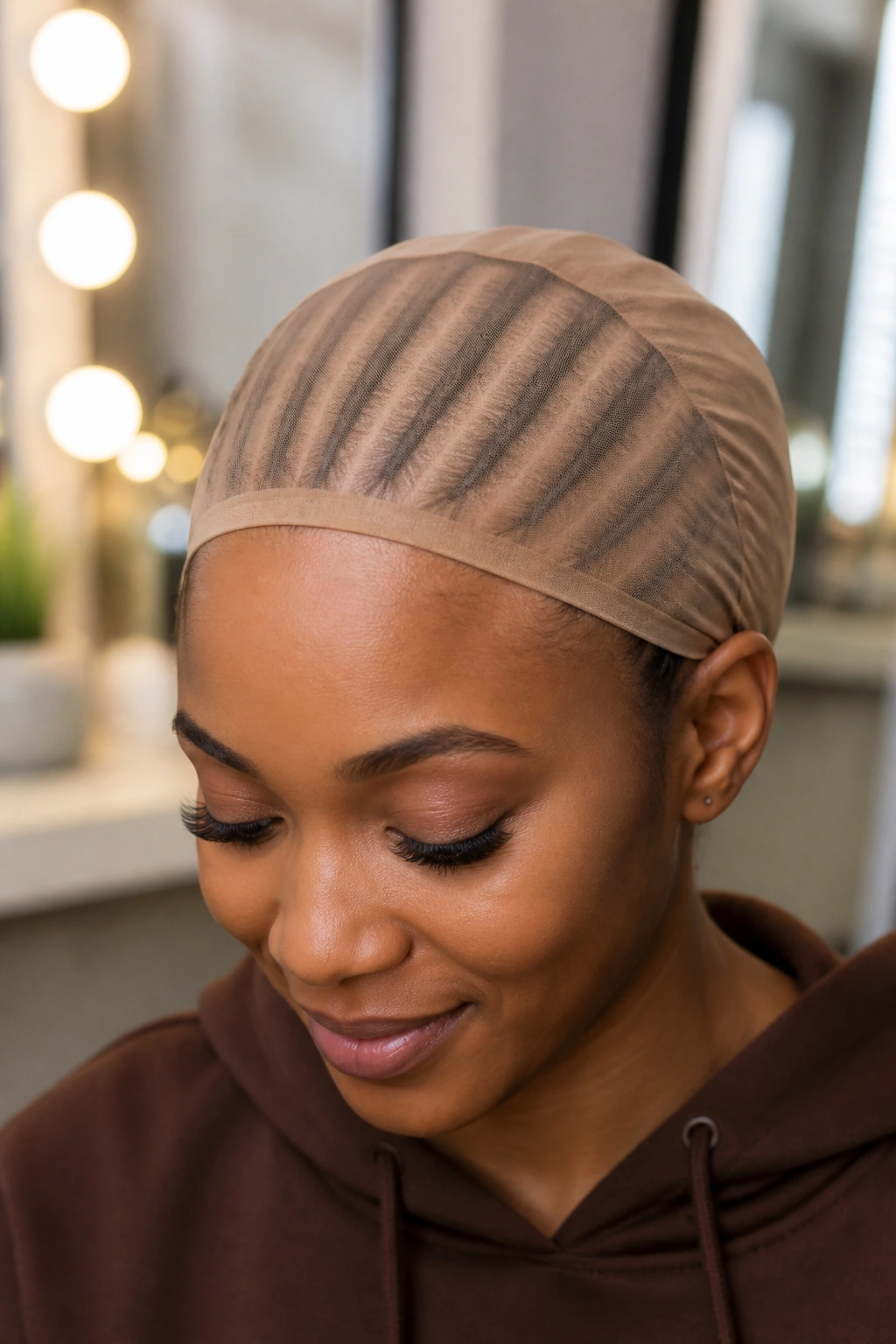Straight backs under a wig show a smooth base on real hair