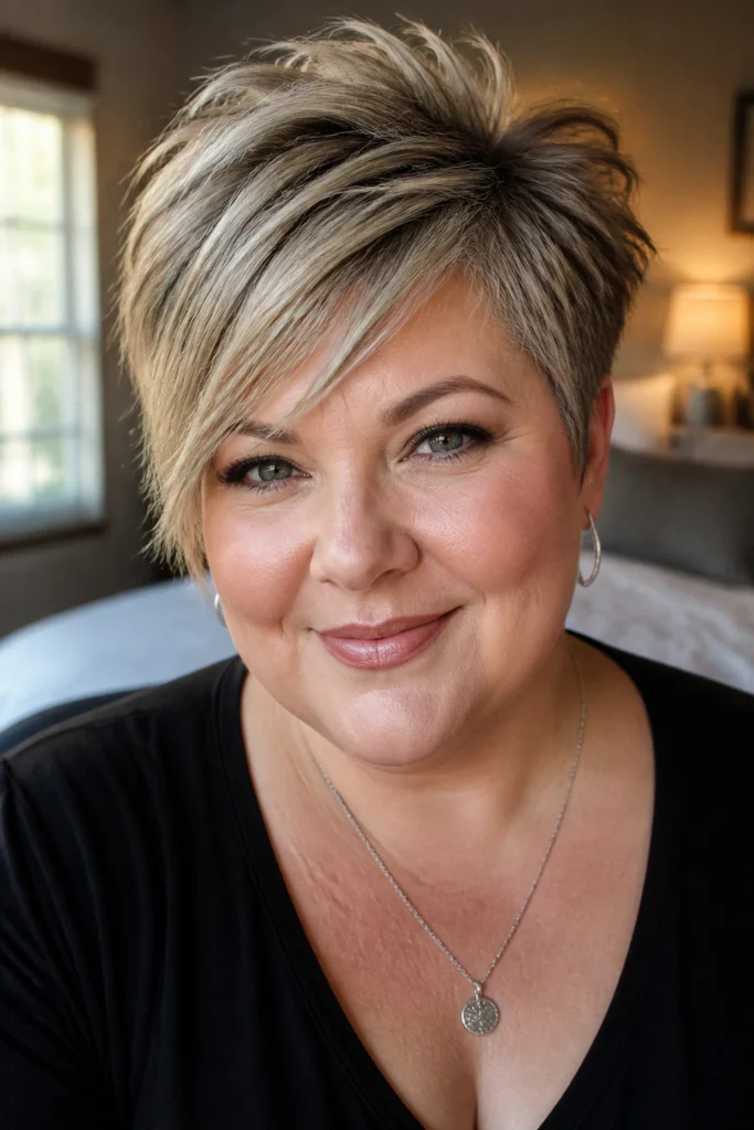 18 Short Hairstyles for Plus Size Women Over 40