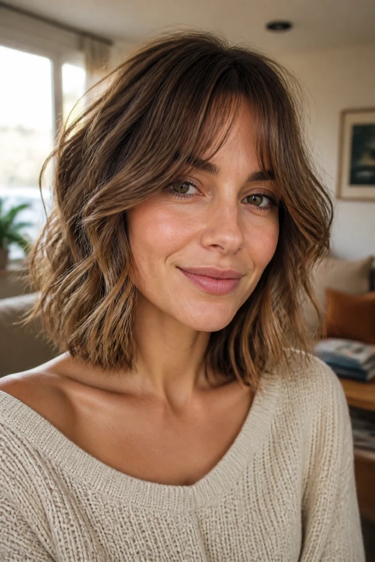 20 Medium Length Bobs With Curtain Bangs