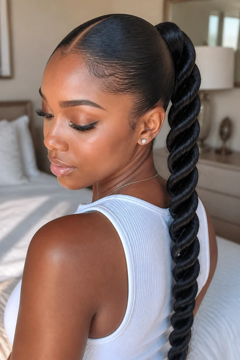 15 Twist Ponytail Styles for Long Hair