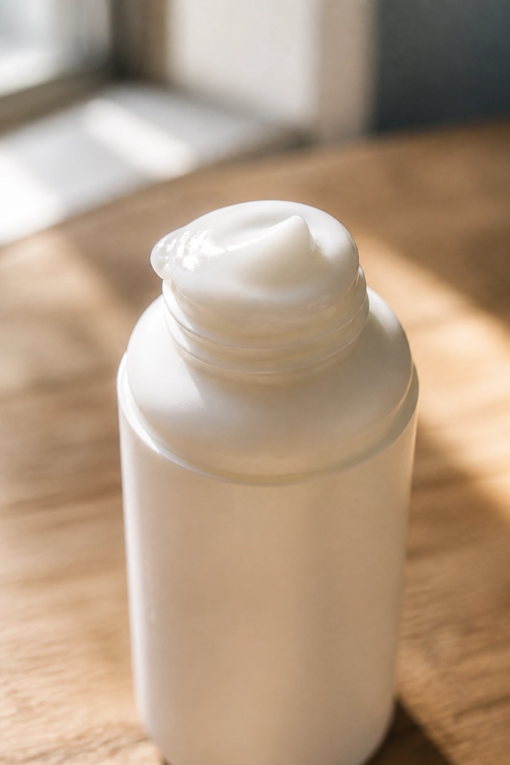 Close-up of Verb Curl Cream bottle with a small amount of cream