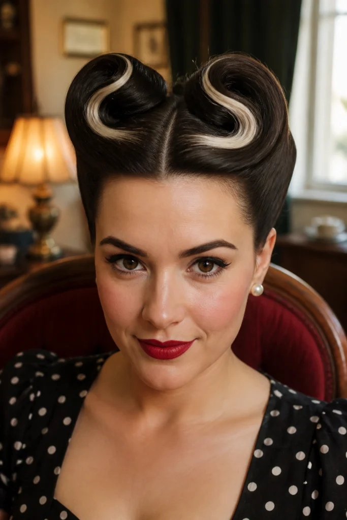 17 Skunk Stripe Hairstyles for Dark Brown Hair