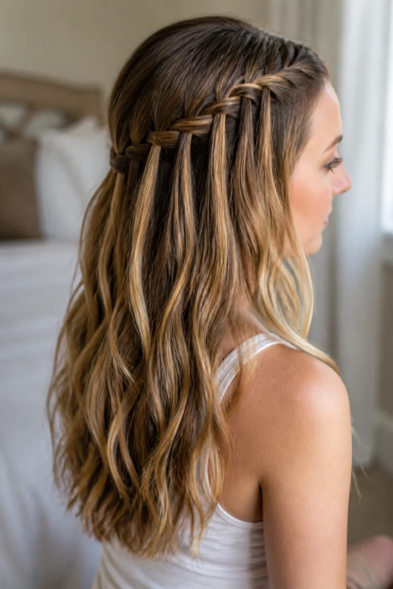 15 Waterfall Braid Hairstyles for Long Hair