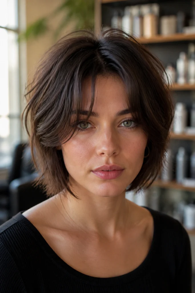 15 Chin Length Wolf Cuts for an Edgy Look