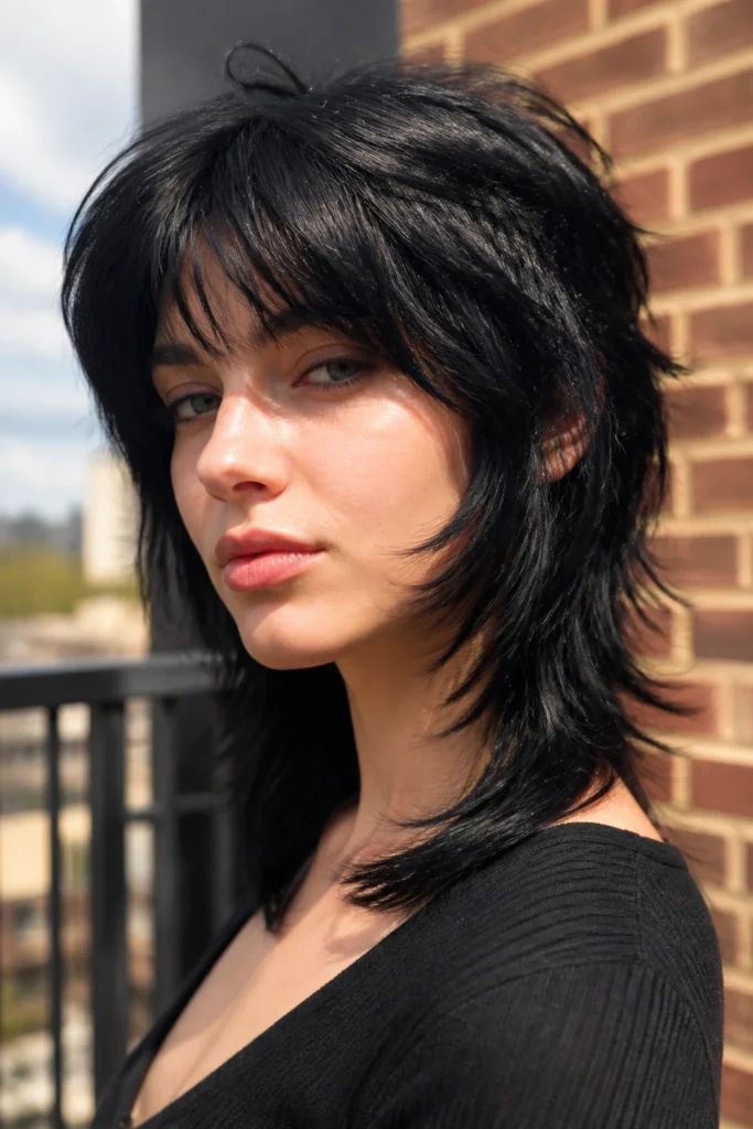 15 Black Wolf Cuts for a Sleek Bold Look